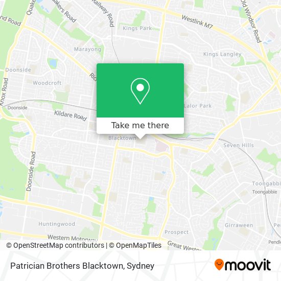 Patrician Brothers Blacktown map