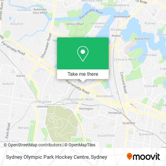 Mapa Sydney Olympic Park Hockey Centre