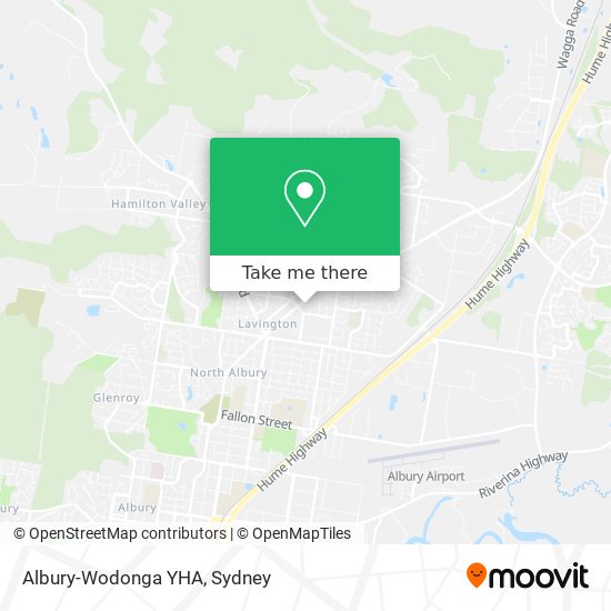 Albury-Wodonga YHA map