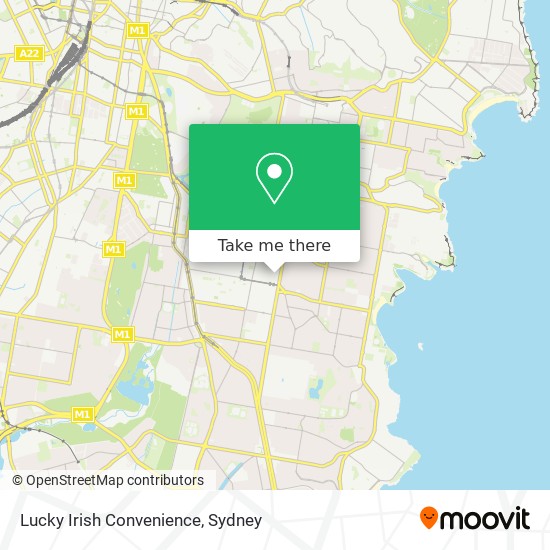 Lucky Irish Convenience map