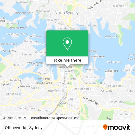 Officeworks map