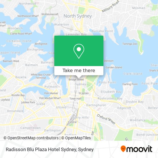 Radisson Blu Plaza Hotel Sydney map