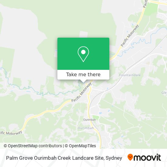 Mapa Palm Grove Ourimbah Creek Landcare Site