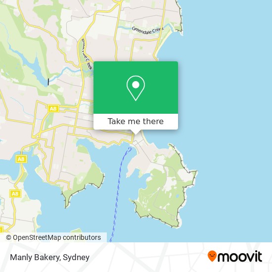 Manly Bakery map
