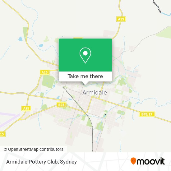 Armidale Pottery Club map