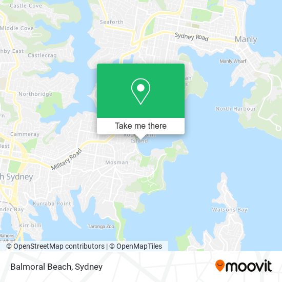 Balmoral Beach map