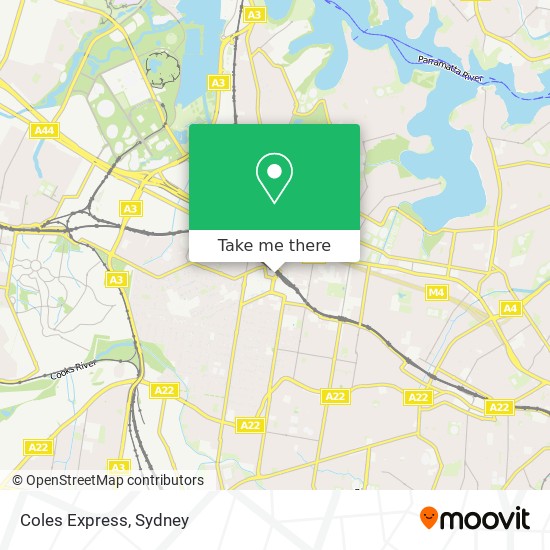 Coles Express map