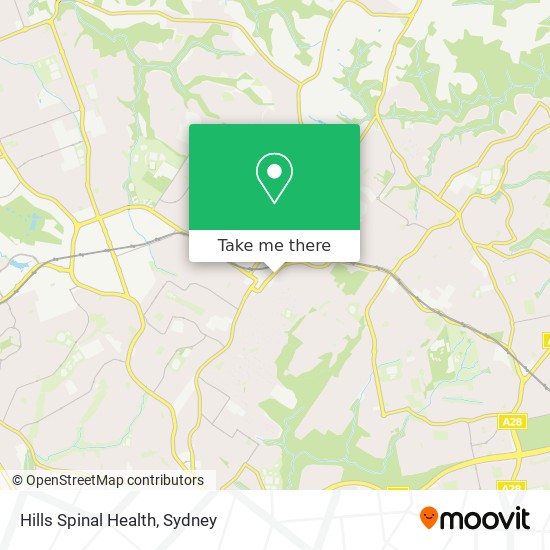 Hills Spinal Health map