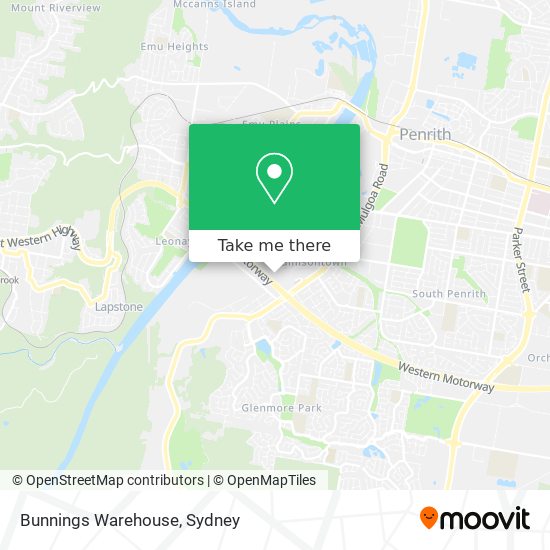Bunnings Warehouse map