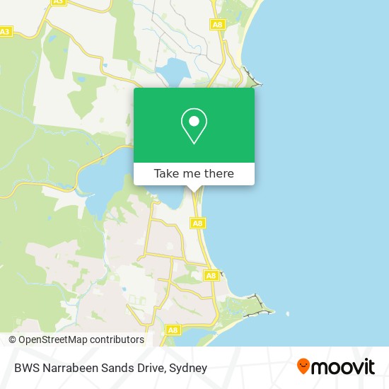 BWS Narrabeen Sands Drive map