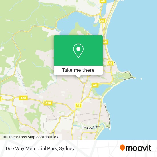 Mapa Dee Why Memorial Park