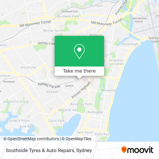 Southside Tyres & Auto Repairs map