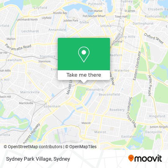 Sydney Park Village map