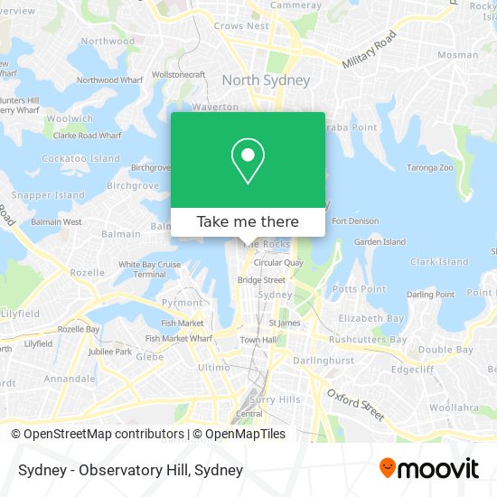 Sydney - Observatory Hill map