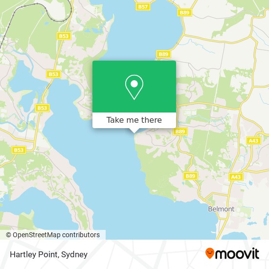 Mapa Hartley Point