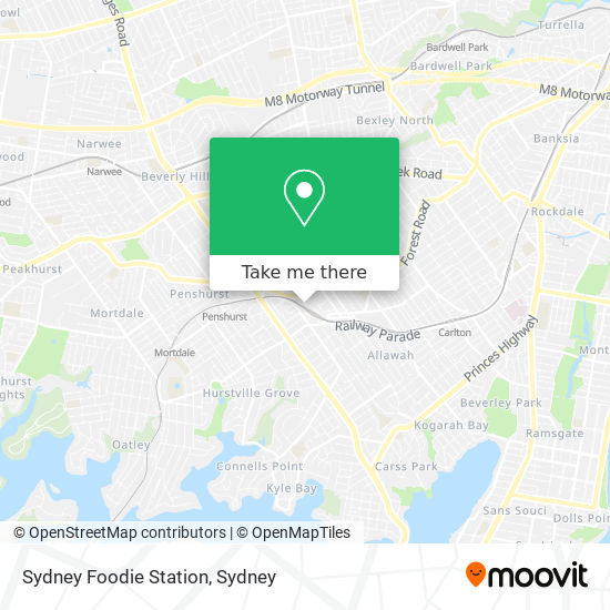 Sydney Foodie Station map