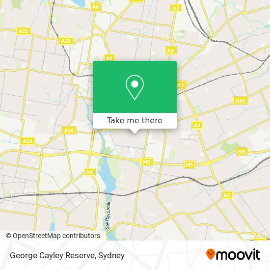 George Cayley Reserve map