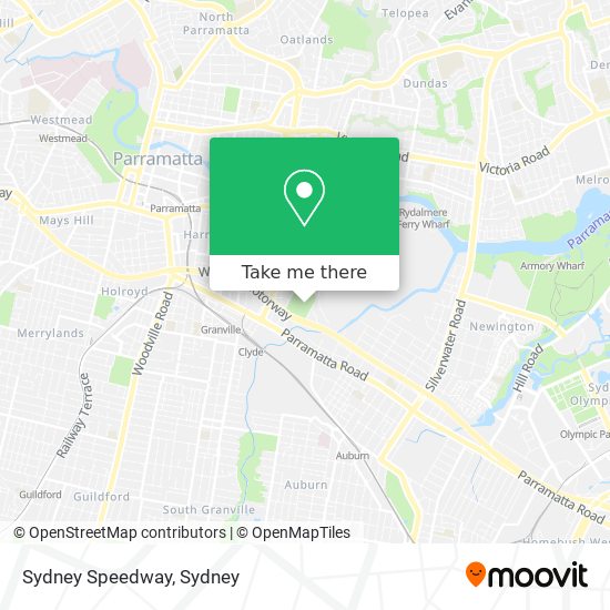 Mapa Sydney Speedway