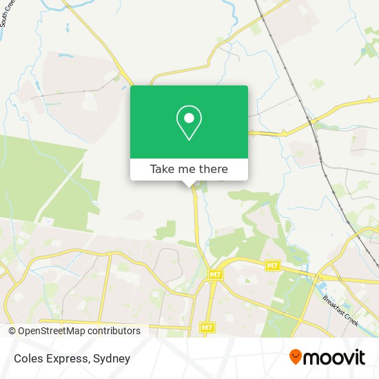 Coles Express map