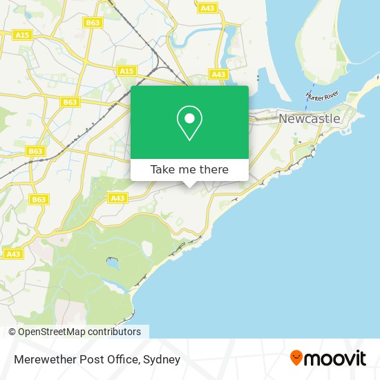 Mapa Merewether Post Office