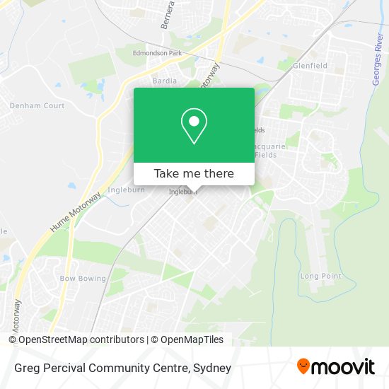 How to get to Greg Percival Community Centre in Ingleburn by Train