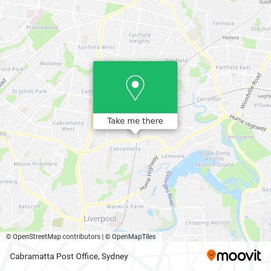 Cabramatta Post Office map