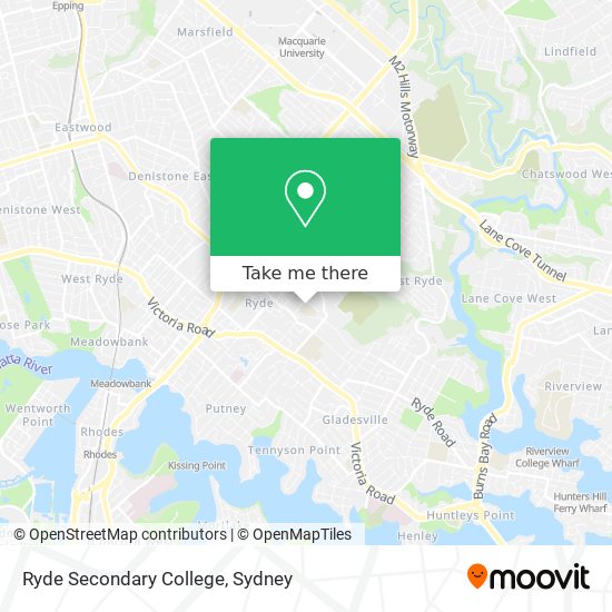 Ryde Secondary College map