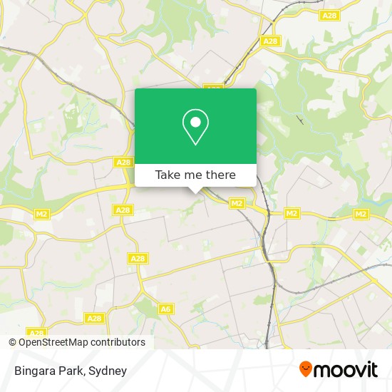 Bingara Park map