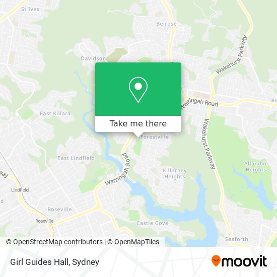 Girl Guides Hall map