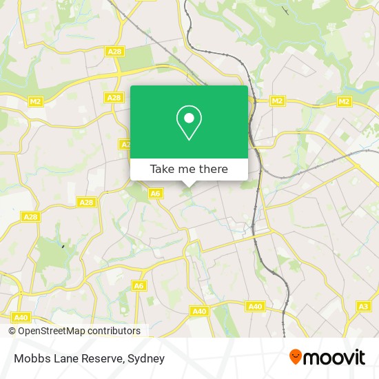 Mapa Mobbs Lane Reserve