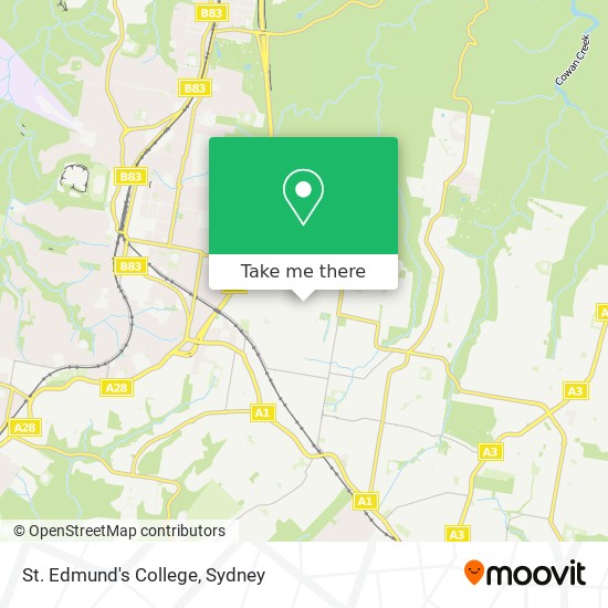 Mapa St. Edmund's College