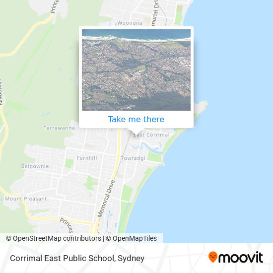 Mapa Corrimal East Public School