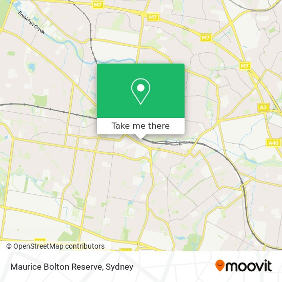 Mapa Maurice Bolton Reserve