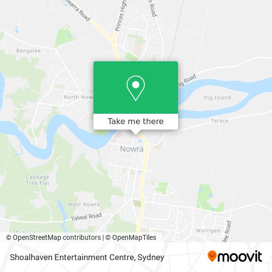 Mapa Shoalhaven Entertainment Centre