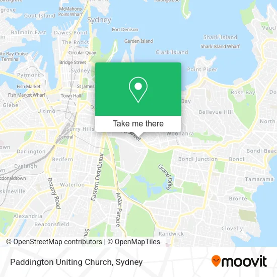 Paddington Uniting Church map