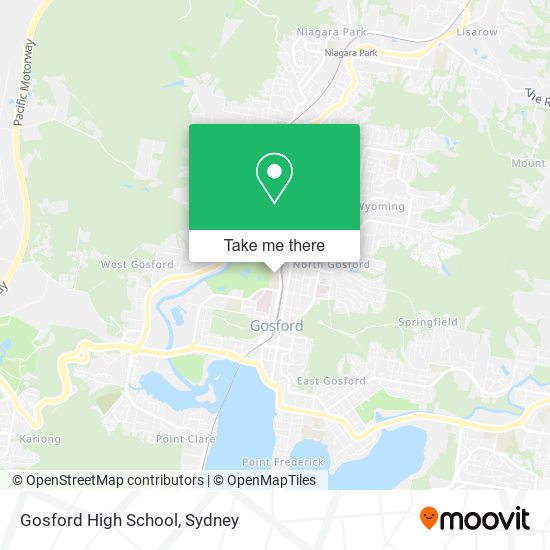 Gosford High School map