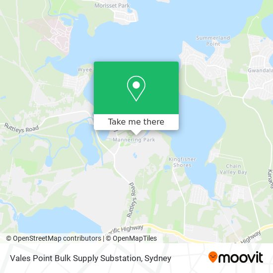 Vales Point Bulk Supply Substation map