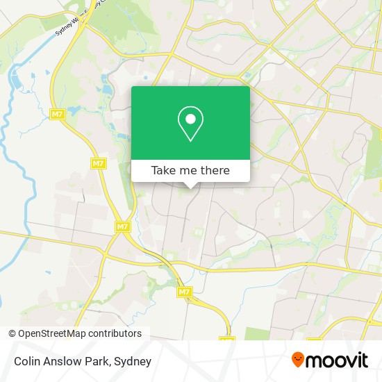 Mapa Colin Anslow Park