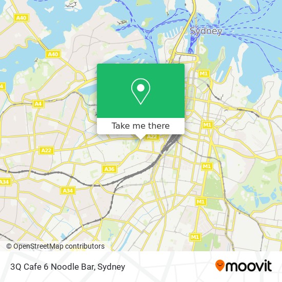 Mapa 3Q Cafe 6 Noodle Bar