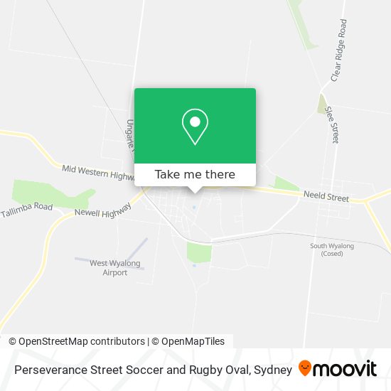 Mapa Perseverance Street Soccer and Rugby Oval