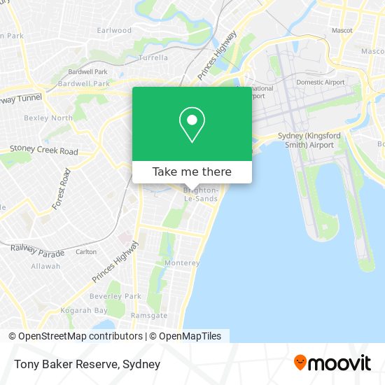 Tony Baker Reserve map