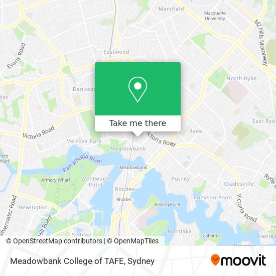 Meadowbank College of TAFE map