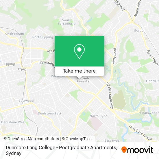 Dunmore Lang College - Postgraduate Apartments map