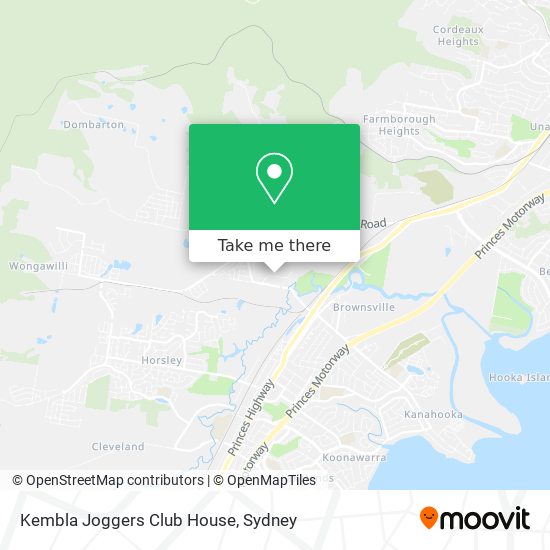 Kembla Joggers Club House map