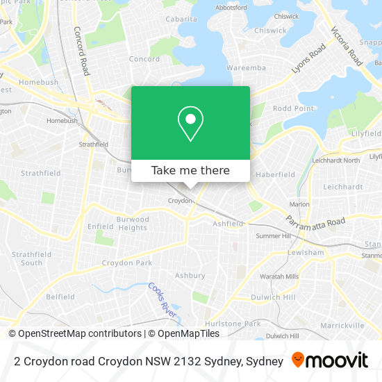 Mapa 2 Croydon road Croydon NSW 2132 Sydney