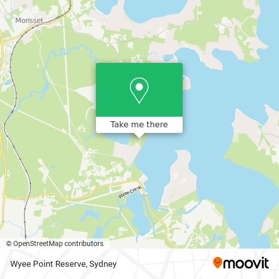 Wyee Point Reserve map