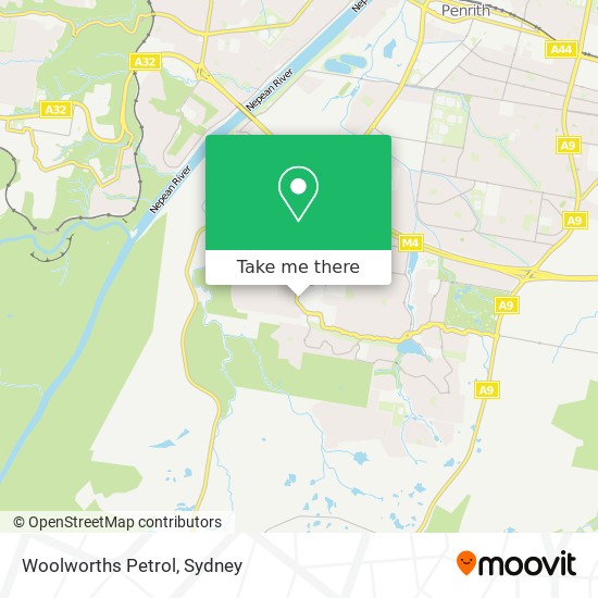 Mapa Woolworths Petrol