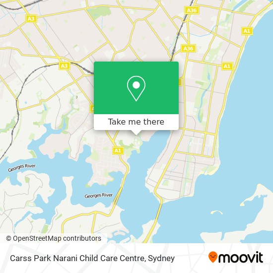 Mapa Carss Park Narani Child Care Centre