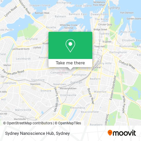 Mapa Sydney Nanoscience Hub