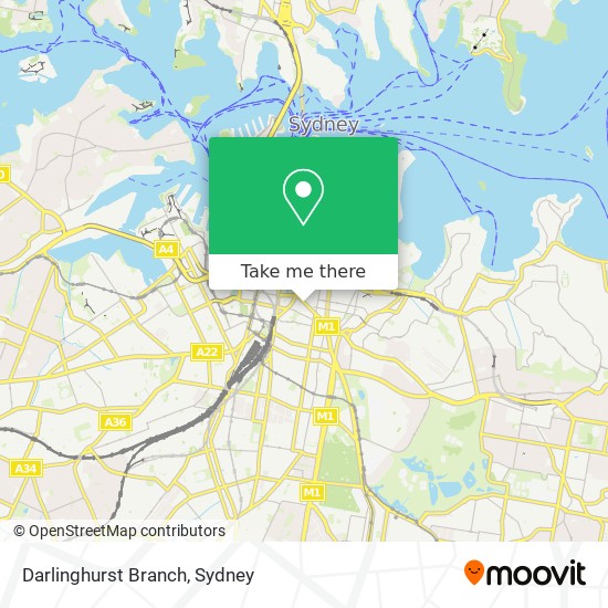 Darlinghurst Branch map